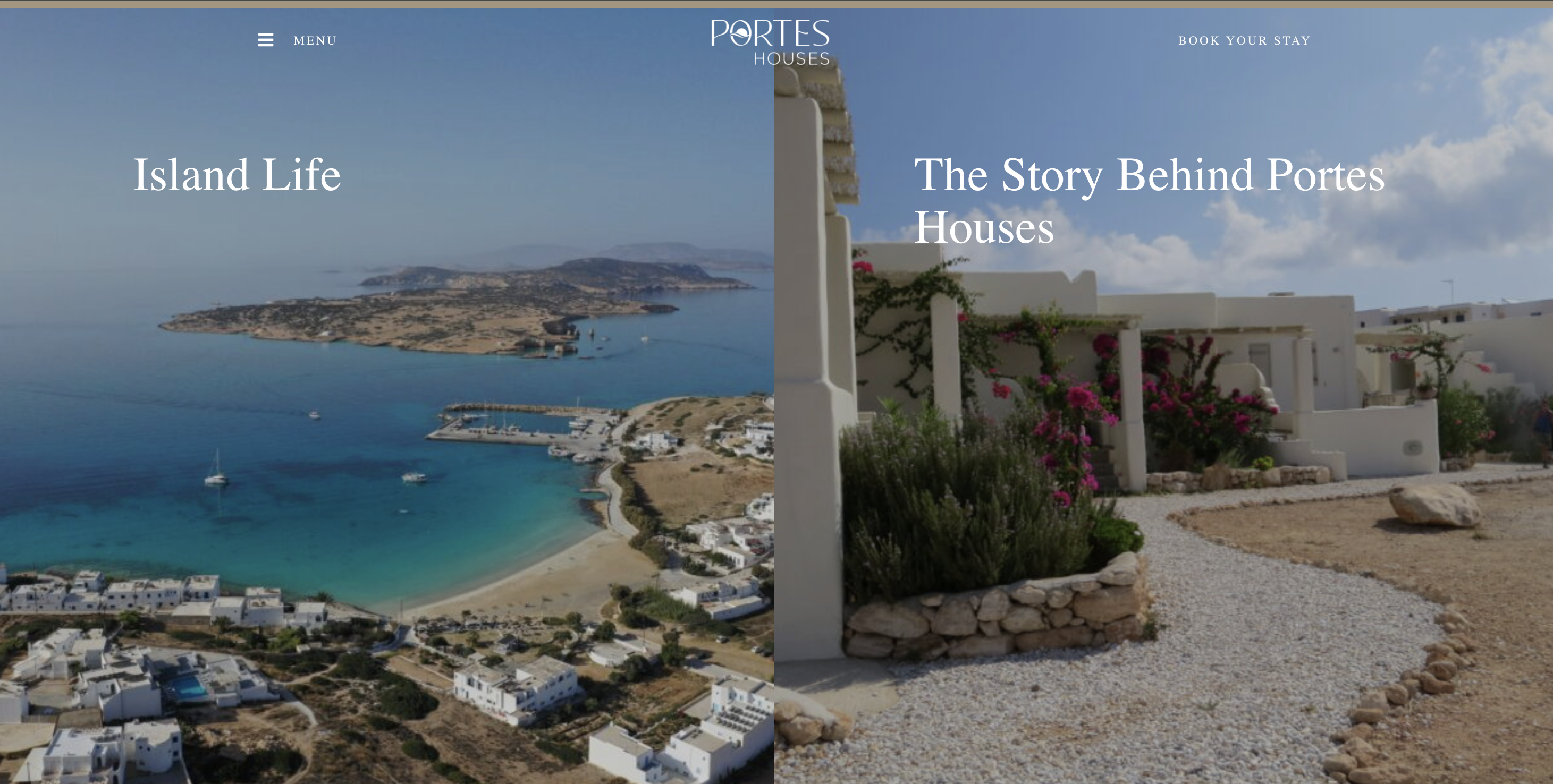 Portes Houses — Island Life & Story pages