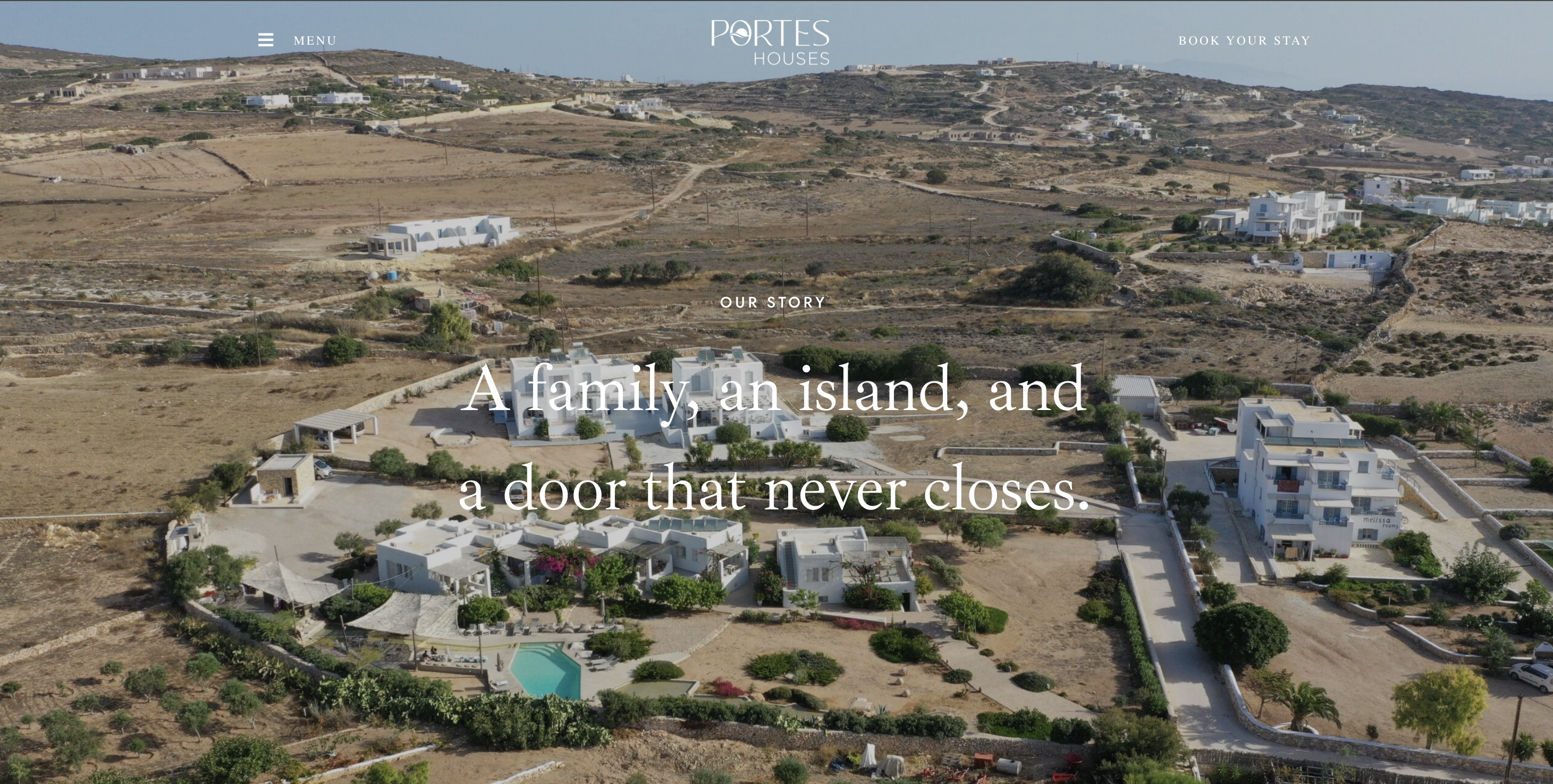 Portes Houses — Our Story section